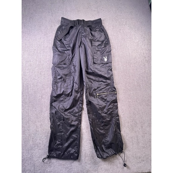 PacSun Pants - Playboy X Pacsun Pants Women's XS Black Cargo Parachute Belted Lightweight